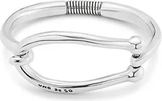UNOde50 Sterling Silver Plated Rigid Bracelet with Large Link and Inner Spring at Nordstrom, Size Medium