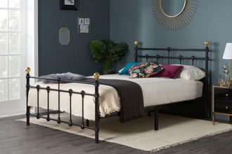Birlea Atlas Bed in Black | Size: Double