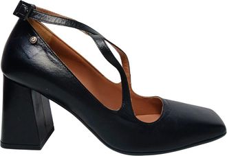 Pollini Scarpe con tacco Nappa - Dames - Pumps - Zwart - 36 EU - Leer - Schoenen