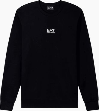 Emporio Armani Mens Core Logo Lightweight Black Sweatshirt - Size: 38
