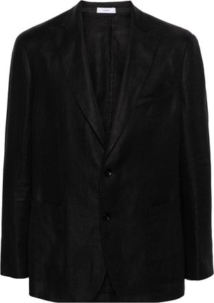 Boglioli interlock-twill suit jacket - men - Linen/Flax/Polybutylene Terephthalate (PBT)/Cupro/Viscose - 50 - Blue