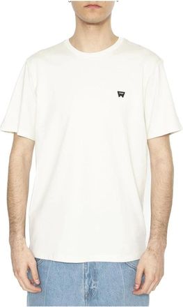 Wrangler Sign Off Tee - Heren - T-shirts - Wit - M - Tops