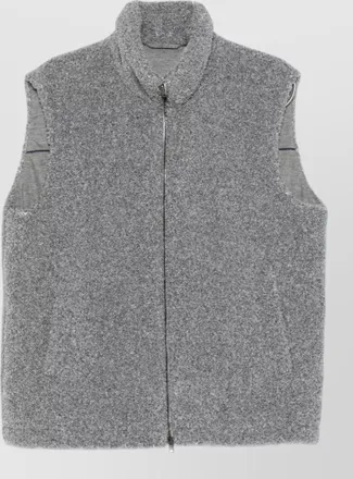 Herno flannel sleeveless zip vest