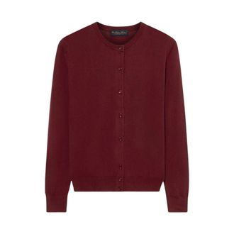 Brooks Brothers Merino wollen vest - Dames - Ronde hals truien - Rood - S - Wol - Truien & Vesten