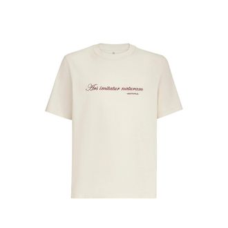 Brunello Cucinelli Phrase-embroidery Crew-neck T-shirt