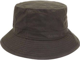 Barbour Waxed Cotton Bucket Hat in Olive at Nordstrom, Size Xx-Large