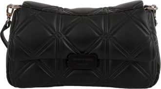 Emporio Armani Gewatteerde Schoudertas met Kettingdetail - Dames - Schoudertassen - Zwart - ONE Size - Polyester - Tassen