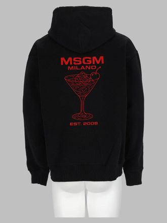 Msgm Logo-Embroidered Cotton Sweatshirt - Black