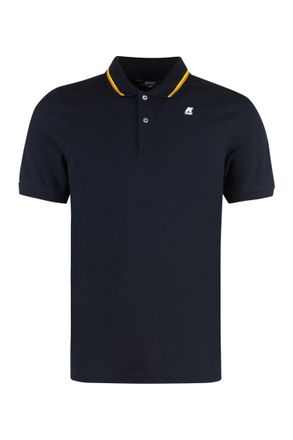 K-Way Blue Solid Shirt Collar Polo