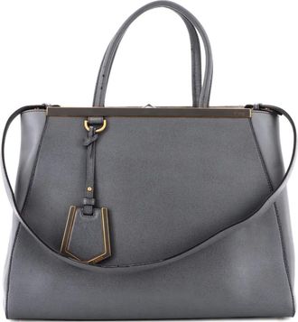 Fendi 2Jours Bag leren medium shopper - Beige