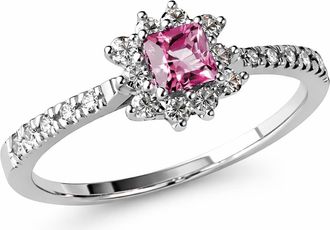 House of Frosted Aliza Pink Topaz Ring in White Gold at Nordstrom Rack, Size 7