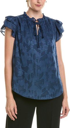 Anne Klein Ruffle Textured Blouse