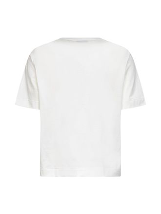 Blanca Vita Cotton V-Neck T-Shirt - White