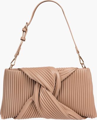 Jason Wu Pleated Knot Clutch with Shoulder Strap