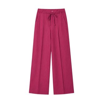 Pom Amsterdam Broeken, Dames, Rood, XL, Polyester, Jess Gestreepte Broek