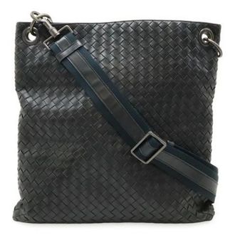 Bottega Veneta Pre-owned Cross Body Bags, female, Black, Size: ONE SIZE Pre-owned Leather Shoulder Bag