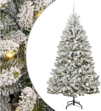 vidaXL Árbol de Navidad artificial Verde y 210 cm PVC y Metal vidaXL