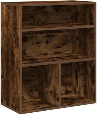 vidaXL Estantería madera ingeniería color roble ahumado 60x30x71,5 cm Vidaxl