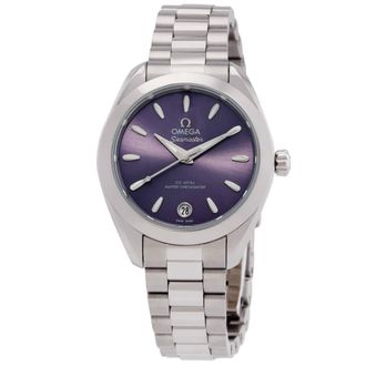 Omega Seamaster Automatic Lavender Dial Ladies Watch 22010302010002
