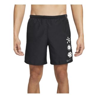Nike Mens Nike Pattern Printing Lacing Black Straight Shorts DM4714-010