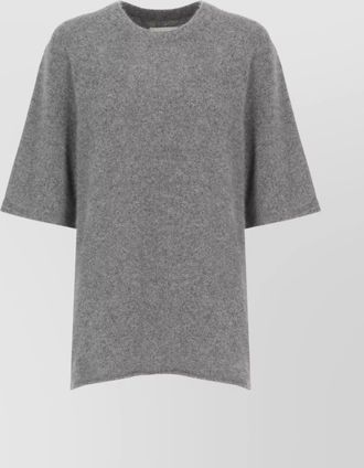 Loulou Studio wool-blend short-sleeve crewneck sweater