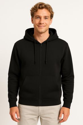 Only & Sons Kapuzensweatshirt ONLY & SONS ONSCHASE REG ZIP HOOD OTL, Herren, Gr. XL, schwarz, angeraute Sweatware, Obermaterial: 52% Baumwolle, 48% Polyester, mel