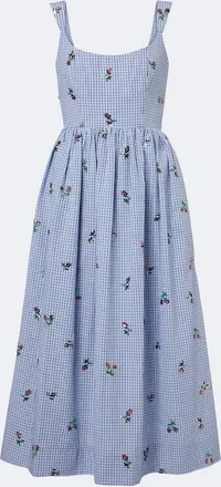 Markarian Nara sequined gingham cotton midi dress