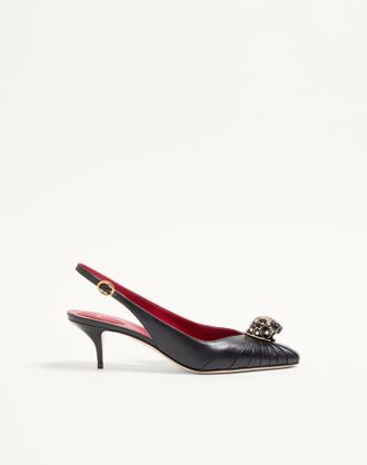 Valentino Garavani D&eacute;collet&eacute; Panthea In Capretto 55Mm Donna NERO 36.5