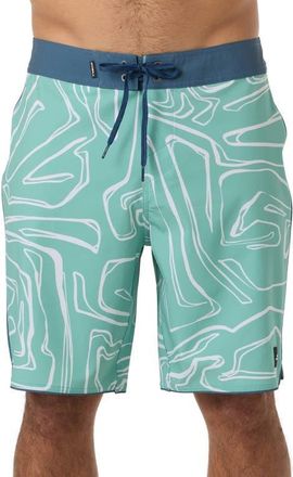 O'Neill Hyperfreak Mysto Scallop Board Shorts in Green at Nordstrom, Size 34