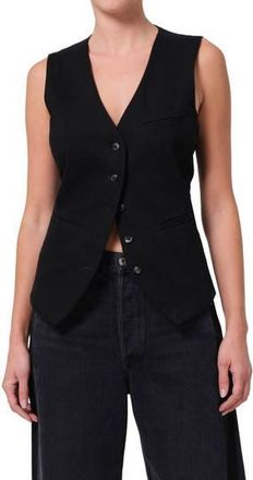 Citizens Of Humanity Jasmin Denim Longline Vest in Black at Nordstrom Rack, Size X-Small