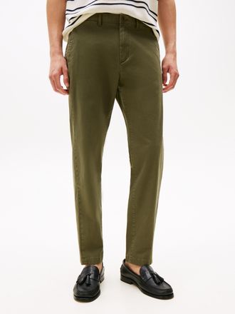 Tommy Hilfiger Chinohose TOMMY HILFIGER CORE HARLEM ESSENTIAL, Herren, Gr. 30, L&auml;nge 34, gr&uuml;n (dunkelgr&uuml;nery), Twill, Obermaterial: 97% Baumwolle, 3% Elasthan, unifa