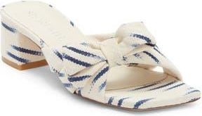 Stuart Weitzman Sofia 45 Slide Sandal in Natural/Indigo at Nordstrom Rack, Size 6.5