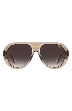 Carrera Victory 59mm Gradient Pilot Sunglasses in Nude/Pink Ds at Nordstrom