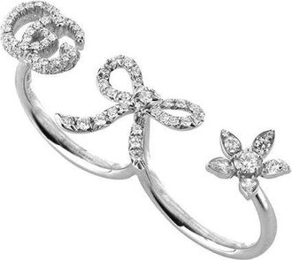 Gucci Flora Ladies 18k Gold 0.809 CT Diamond Band Ring Size 6 YBC58202100100S