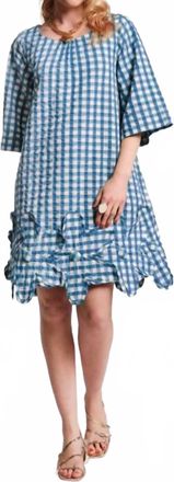 Frances Valentine Zennia Mini Dress In Blue Checker