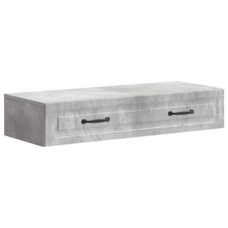 vidaXL Mesa Lateral Montada En La Pared Gris Hormig&oacute;n Vidaxl