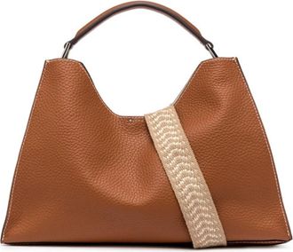 Gianni Chiarini Double Grana Maxi Leren Tas - Dames - Handtassen - Bruin - ONE Size - Leer - Tassen