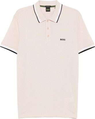 HUGO BOSS Logo-embroidered Tipped Polo Shirt