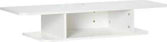 HOMCOM Wall Mounted TV Stand Entertainment Unit with Storage Shelf - White | TJ Hughes