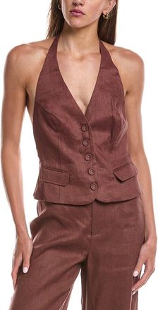 Bardot Domenica Halter Linen Vest