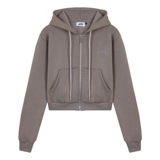 GCDS Zip-through Hoodie - Dames - Vesten met rits - Grijs - 2XS - Hoodies & sweatvesten