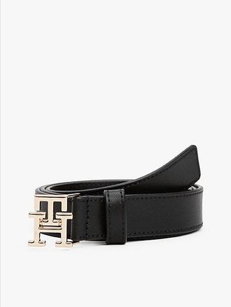 Tommy Hilfiger Modern TH Monogram Buckle Leather Belt