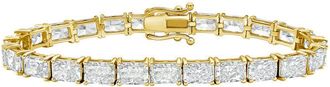 Diana M. Jewels 14kt Yellow Gold 48.00cts Lab Grown East-West Radiant Diamond Tennis Bracelet