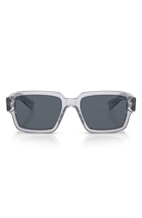 Prada 54mm Square Sunglasses in Transparent Grey /Blue at Nordstrom