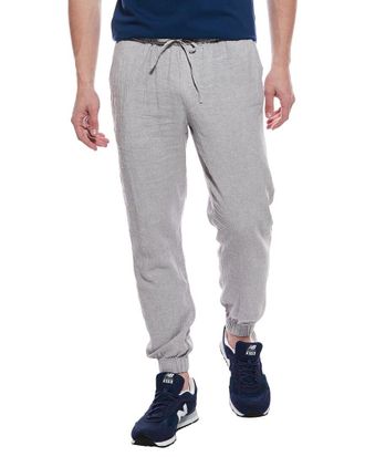 Elie Tahari Drawstring Linen-Blend Jogger Pant