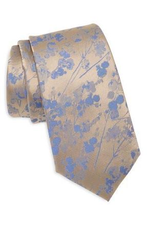 Calvin Klein Nigel Floral Tie in Taupe at Nordstrom Rack