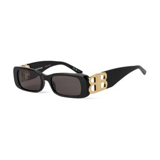 Balenciaga Rectangular Sunglasses - female - Balenciaga - Sunglasses - Black - ONE SIZE - Accessories