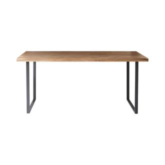 Tikamoon Mesa de acacia maciza y metal para 6/8 personas