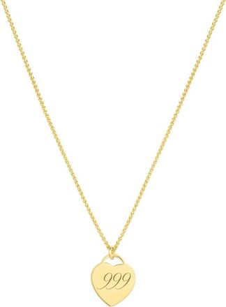 Set & Stones Alice Angel Numbers Necklace in Gold /999 at Nordstrom, Size 18