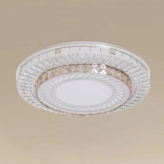 Trade Shop Trade Shop - Copy Of Plafoniera Da Soffitto 65w &Oslash;50cm Led Design A Strati Cristalli Fiori Luce Fredda 08220